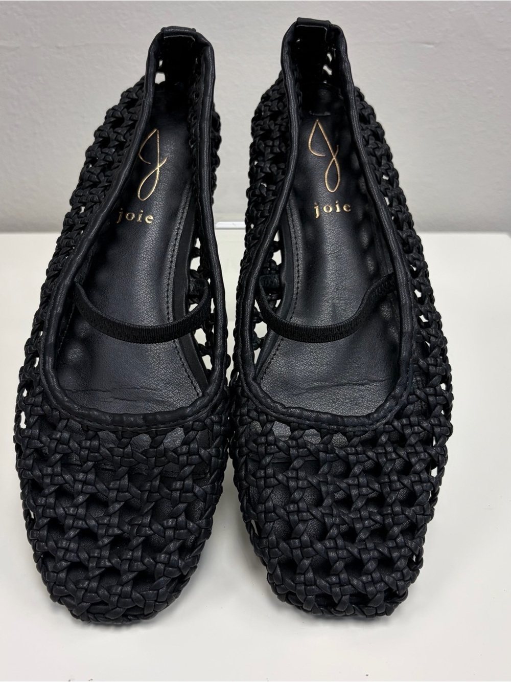 Joie Black Woven Ballet Flats